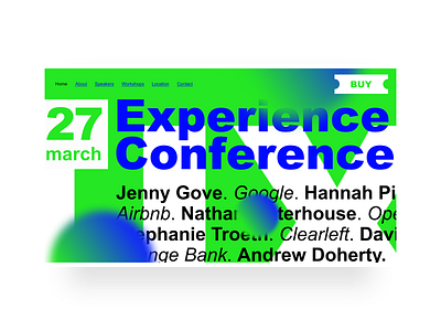 Brutalist redesign of Experience Conference