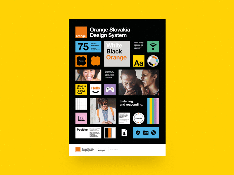 Principles designsystem grid orange osk poster