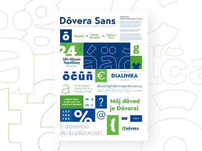 Dôvera Sans Promo Poster V1.0 bigname dovera dovera sans job lightingbeetle ondrejjob pismo plagat poster slovakia typeface