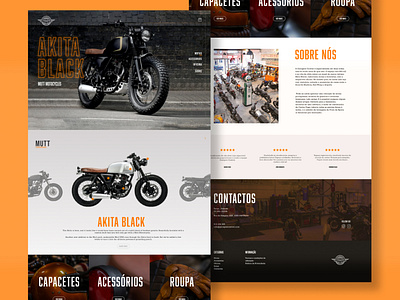 Landing page for a motorbike shop