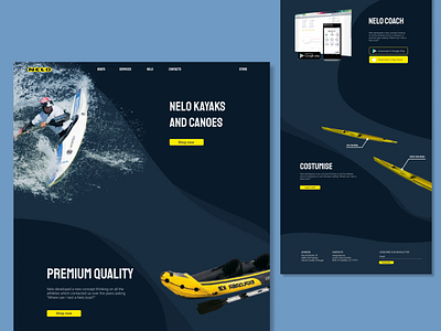 Kayak Website canoe design kayak olimpics river sports ui ux website
