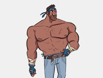 Fighter boxer characterdesign design illustration