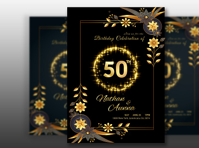 Birthday Card Design birthday card design branding creative design flyers graphic design print design professional wedding card