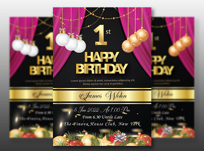 Happy Birthday Design wedding card