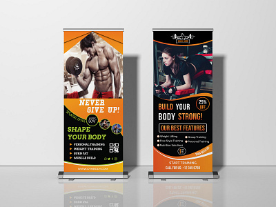 Fitness / GYM Roll-up Banner roll up