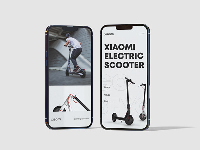 Xiaomi design graphic design landing landing page mobile scooters typography ui ux web web design website website design xiaomi