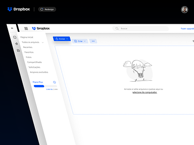 Dropbox Dashboard Redesign dashboard design dropbox redesign uiux web webdesign