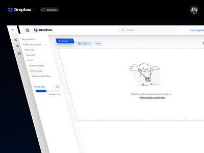 Dropbox Dashboard Redesign