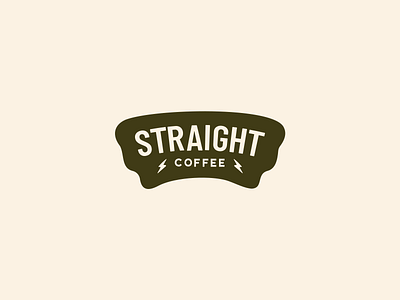 Straight Coffee logo redesign branding design logo typography vector