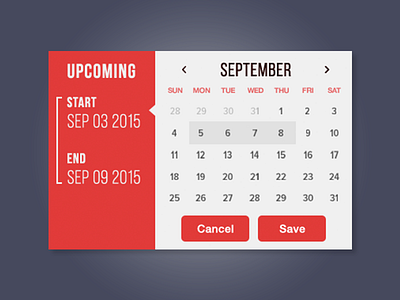 Sweet Schedule interface red schedule sweet ui ux