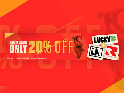 This Weekend Only! | Slider #1 brand carousel desktop discount landing red sale scooter slider web yellow