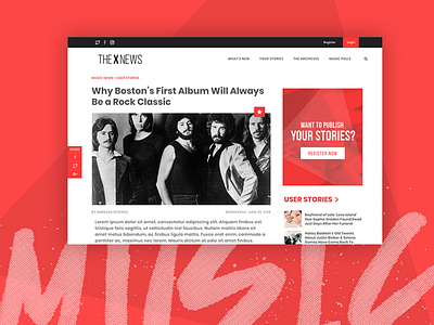 Music News Blog | Daily Shot #9 blog clean design interface simple trendy ui ux web