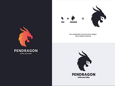 Pendragon Logo app branding design flat graphic design illustration illustrator logo typography vector