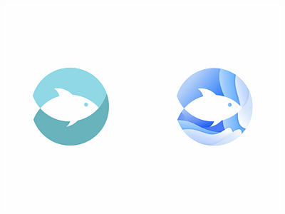 Fish Wave Logo branding design fish fishlogo flat graphic design illustration logo logodesign vector water wave wave logo