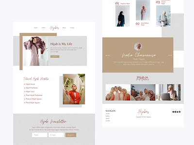 Hijabers - Landing Page Web Template canva designweb figma hijabers landingpage onepage ui ux websitedesign webtemplate