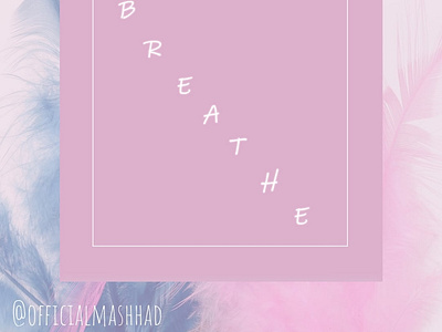 Breathe branding design illustration instagram post minimal photoshop typography