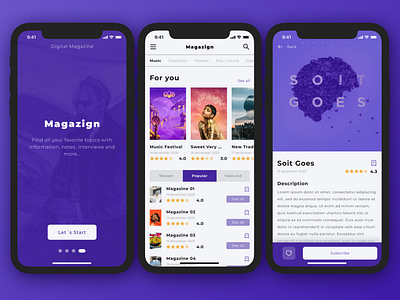 Digital Magazine app appdesign appmobile daily dailyui design designer digital dribbble figma inspiration ios minimal mobile productdesign ui uidesign ux uxdesign uxui