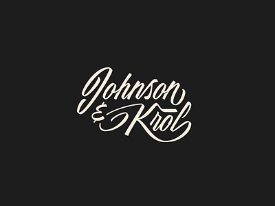 Johnson & Krol branding calligraphy cursive font hand lettering lettering logo script type typography