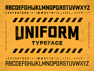 Uniform Typeface design font type typeface typeface design typography vector
