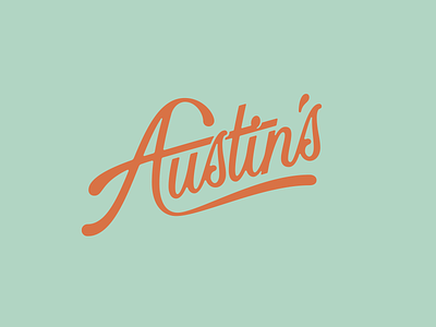 Austin's Rebrand bar brand branding cursive hand lettering lettering logo logo design rebrand script type typography