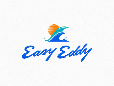 Easy Eddy Paddleboards Logo brand branding design lettering logo paddleboard sup type typography water