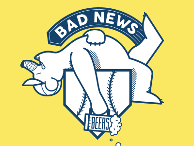 Bad News Beers apparel bad news bears baseball bear design graphic graphic design merch screen print softball