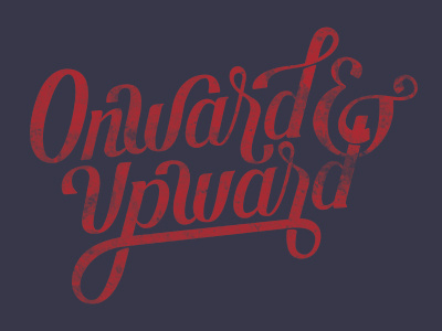 Onward & Upward illustrator invite lettering neon script thank you type typography vector