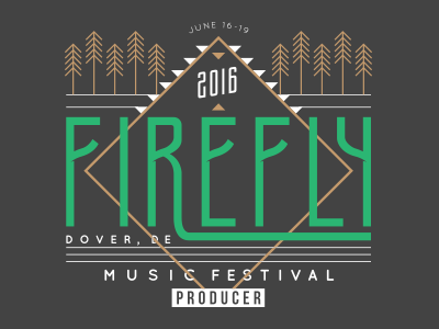 Firefly Producer Shirt apparel design firefly music festival type typography vector