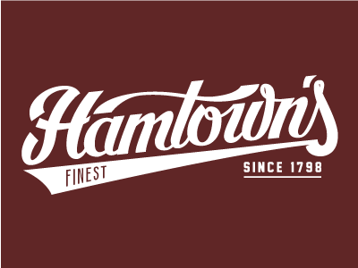 Hamtown's Finest baseball script hand lettering lettering script type typography