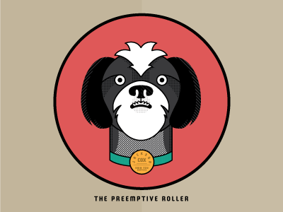 Jackson, The Preemptive Roller design dog illustrator portrait puppy shih tzu vector