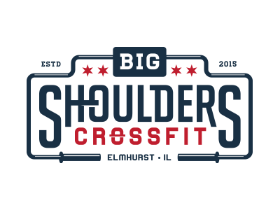 Big Shoulders Crossfit barbell chicago crossfit gym lifting logo logo design