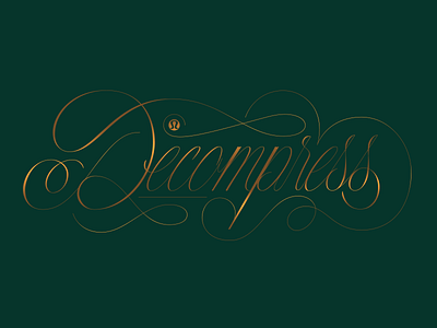 Decompress cursive gradient hand lettering lettering print quote script spencerian type typography