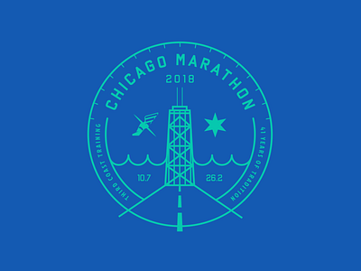 Marathon Badge 26.2 badge chicago lockup logo marathon race run training