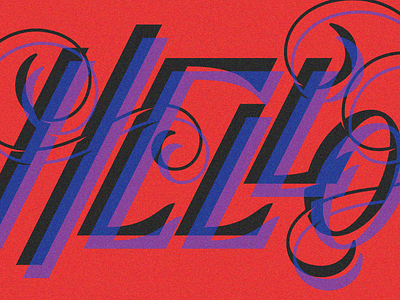 Hello #1 calligraphy cursive design hand lettering lettering script type typography vector