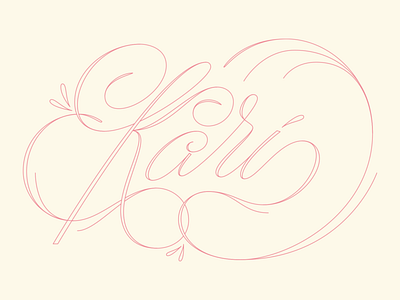 Kari Script calligraphy cursive hand lettering lettering script spencerian type typography