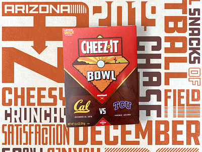 Cheez-It Bowl Box bowl game cheezit college design football graphic design packaging poster print specimen type typography vector