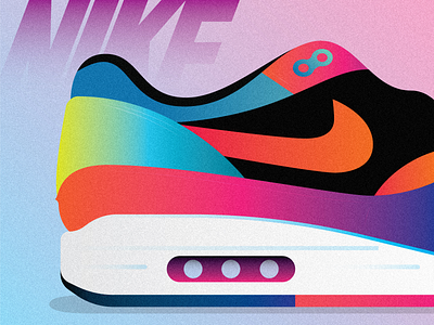 Air Max airmax art gradient illustration nike print shoe sneaker vector