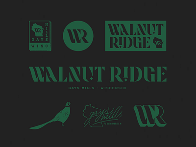 Walnut Ridge Branding branding cabin cottage identity logo logodesign logotype monogram serif stencil wisconsin