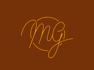 MG Monogram branding calligraphy cursive font hand lettering icon lettering logo monogram monoline script type typography vector