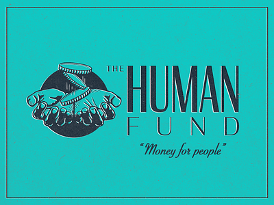 The Human Fund 90s brand brand design brand identity branding charity design hands illustration logo logodesign money seinfeld vector