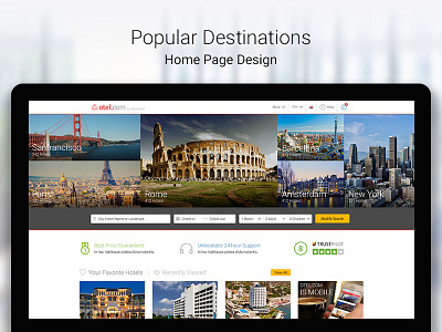 Popular Destinations booking flow hotel booking ios ipad popular prototype travel trip ui design ux design