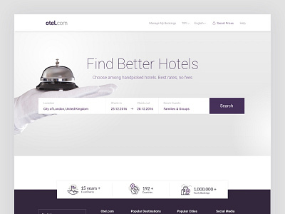 Minimal Hotel Search booking clean design fresh minimal ui user interface ux webdesign