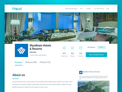 Hotel Detail Page design hotel detail landing landingpage travel ui webdesign