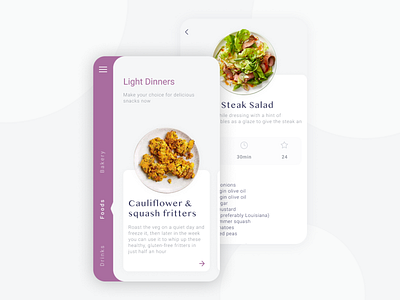 Recipe App app design food app ios recipe app ui ux