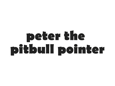 Logo Design - peter the pitbull pointer black and white logo logo