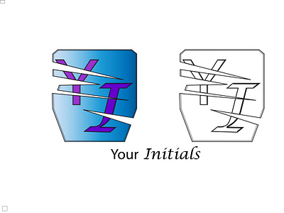 PlaqueInitialsSample branding concept logo sample