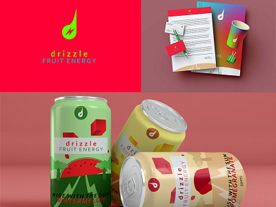 drizzle Fruit Energy branding design graphic design illustration logo