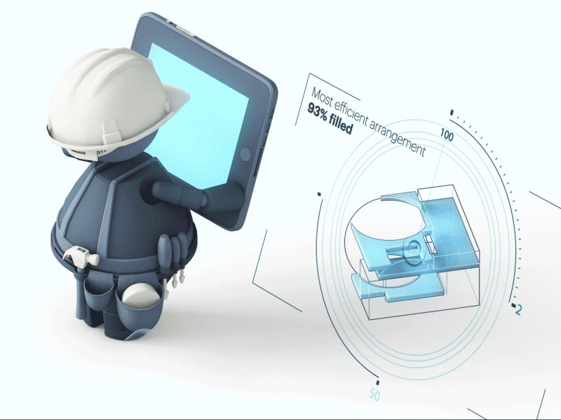 SmartPacking for Containers 4 blocks tetris animation containers smart packing ae c4d isometric