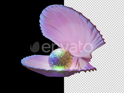 Glowing Pearl In Shell 3d Animation 3d 3d object alpha animation beautiful buy envato glow jewelry motion graphics nature object overlay pearl pearl in shell sea shell seashell shell sparkle transparent