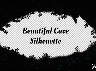 Beautiful Cave Silhouette Alpha Animation alpha animation beautiful buy cave design envato illustration inside cave landscape nature overlay plants scenery transparent